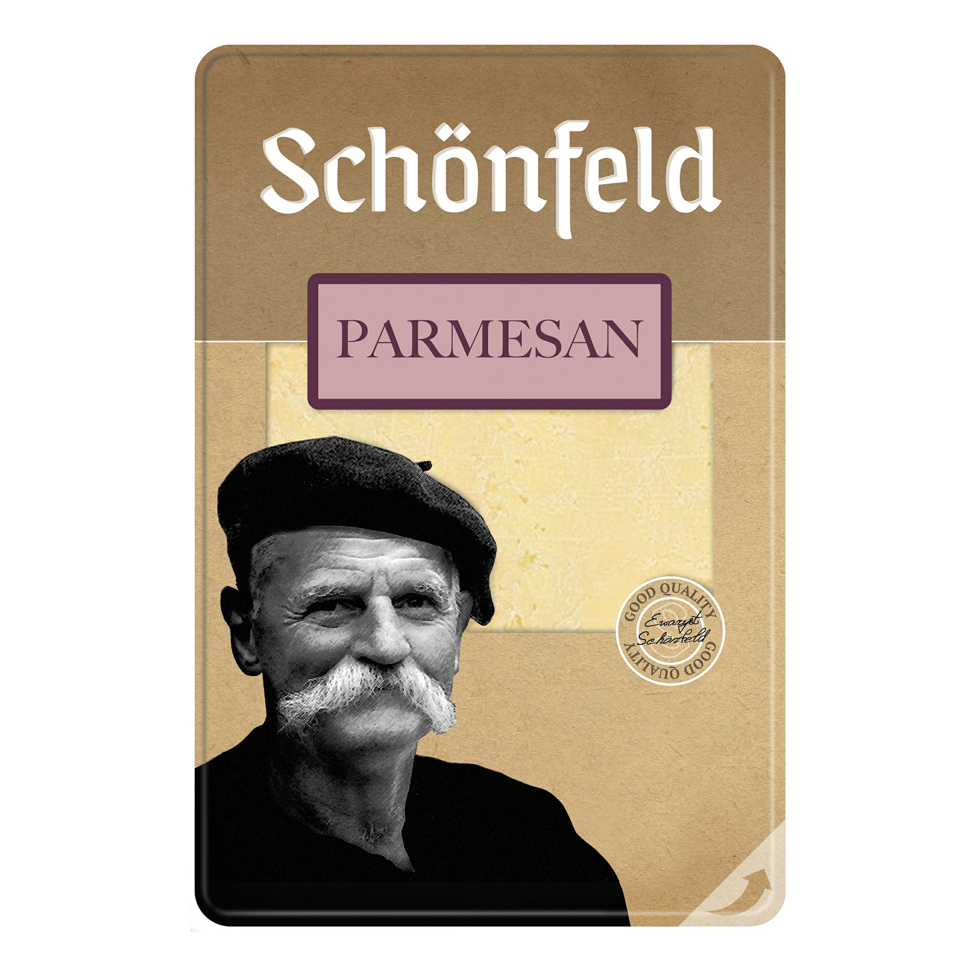 Сыр полутвердый Schonfeld Пармезан нарезка 50% 125 г