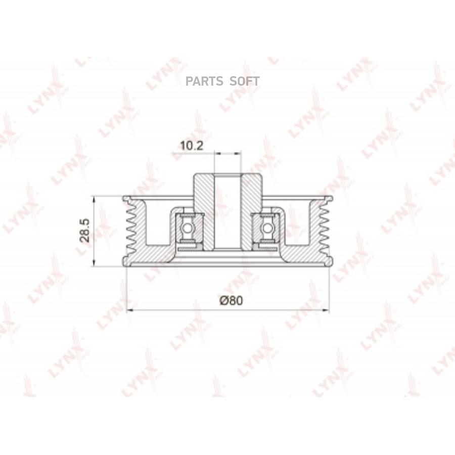 LYNXAUTO PB7035 Ролик обводной приводного ремня