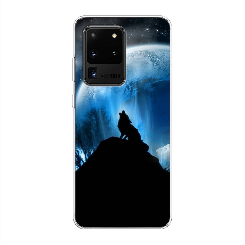 

Чехол для Samsung Galaxy S20 Ultra "Волк 2", Синий;черный;белый, 29450-1
