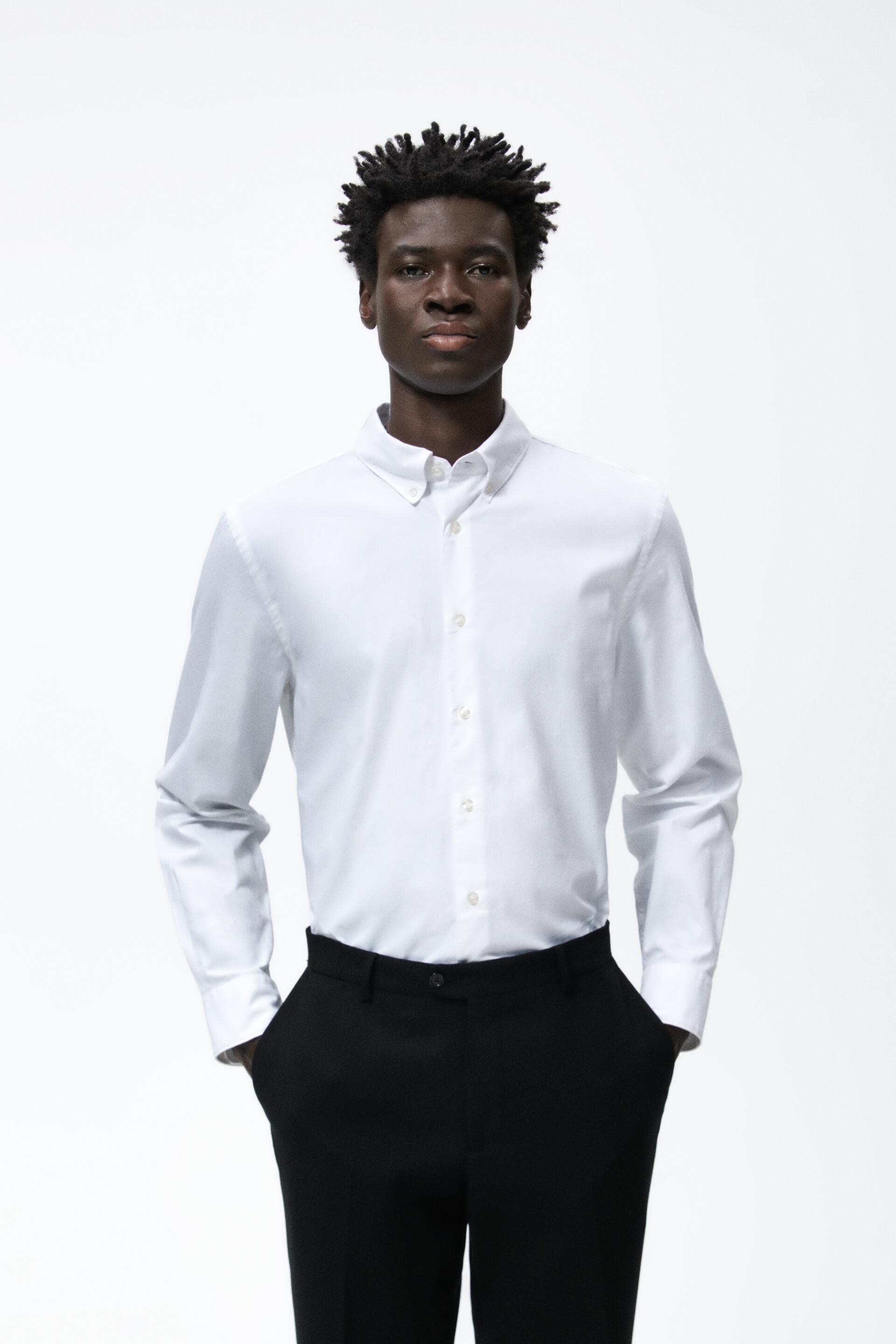 

Рубашка мужская ZARA 06575476 белая M, 06575476
