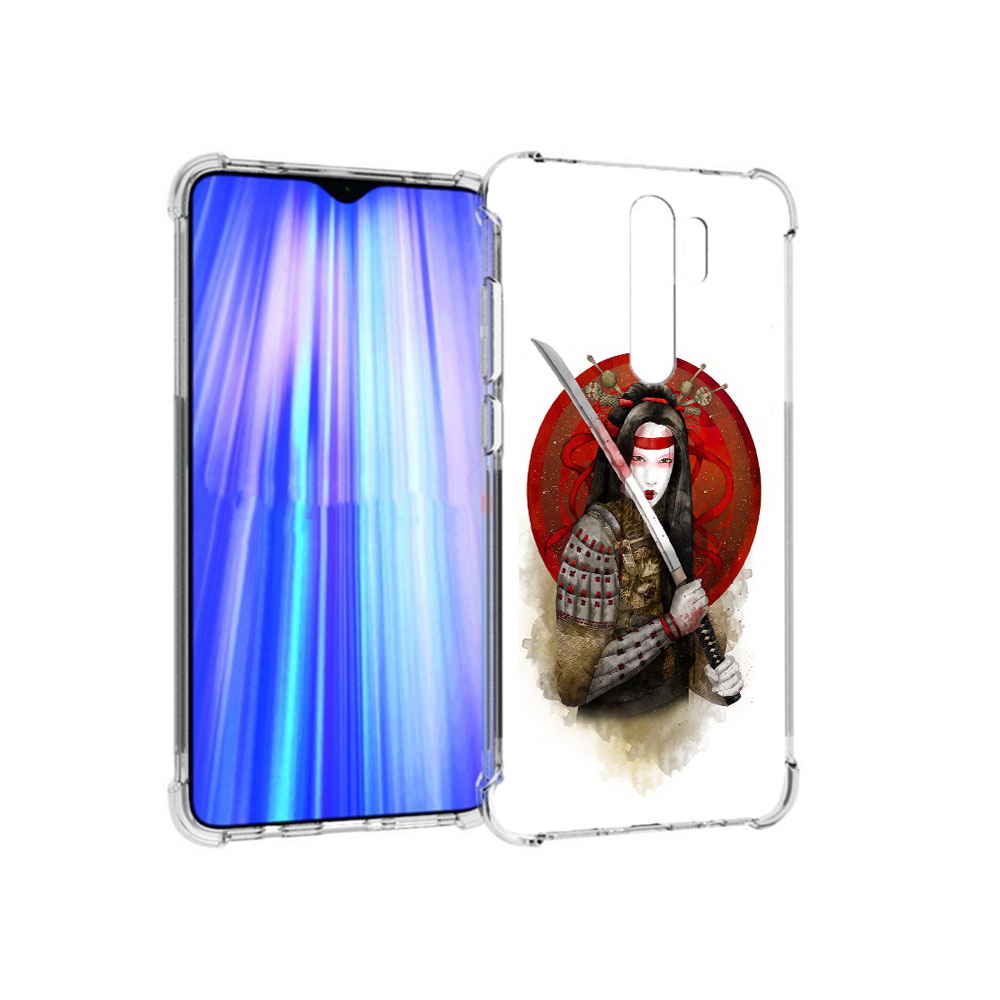 

Чехол MyPads Tocco для Xiaomi Redmi Note 8 Pro рисованная девушка с катаной, Прозрачный, Tocco