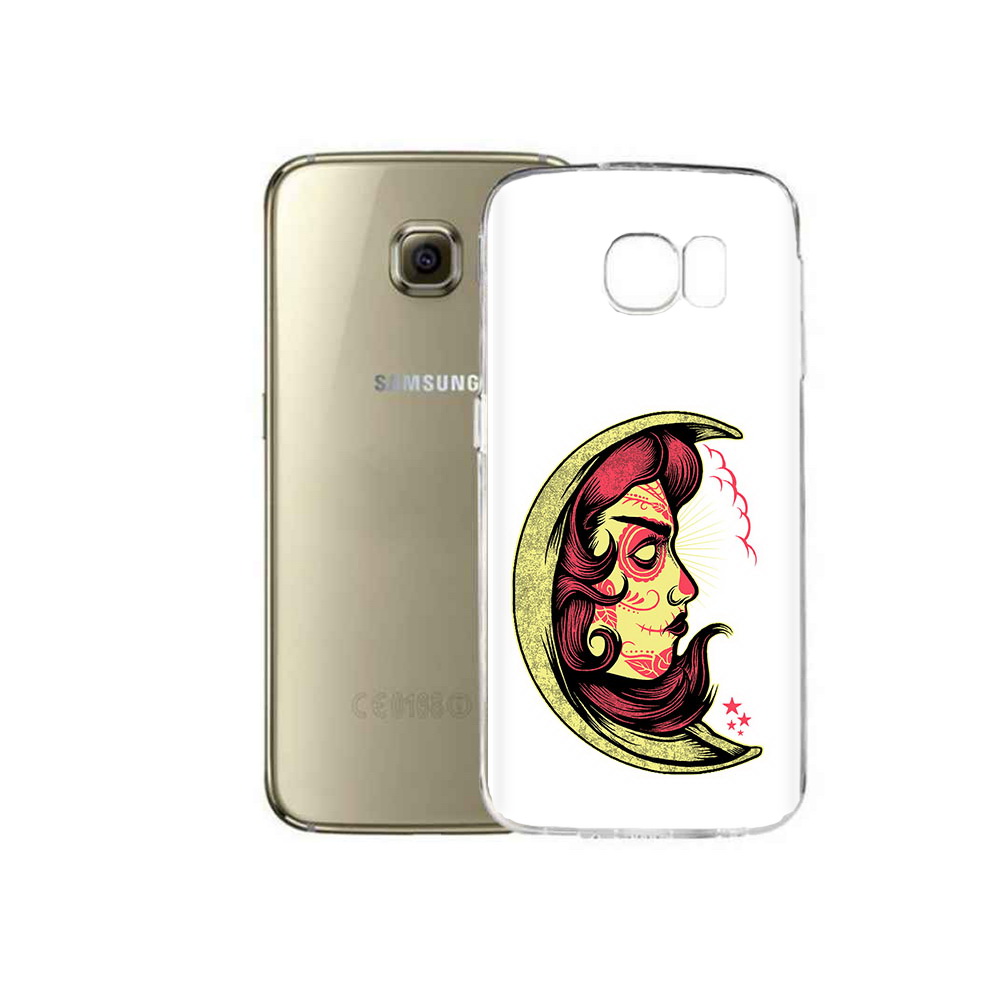 

Чехол MyPads Tocco для Samsung Galaxy C5 Pro желтый полумесяц с лицом девушки, Прозрачный, Tocco