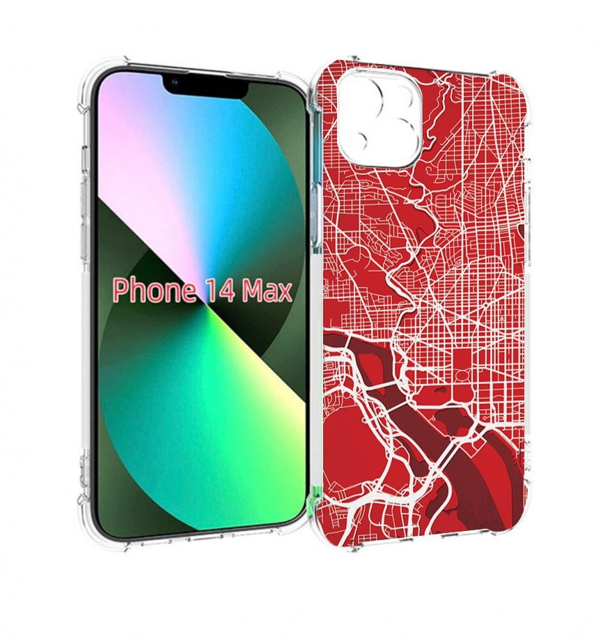 

Чехол MyPads векторная-карта для iPhone 14 Plus (6.7), Прозрачный, Tocco