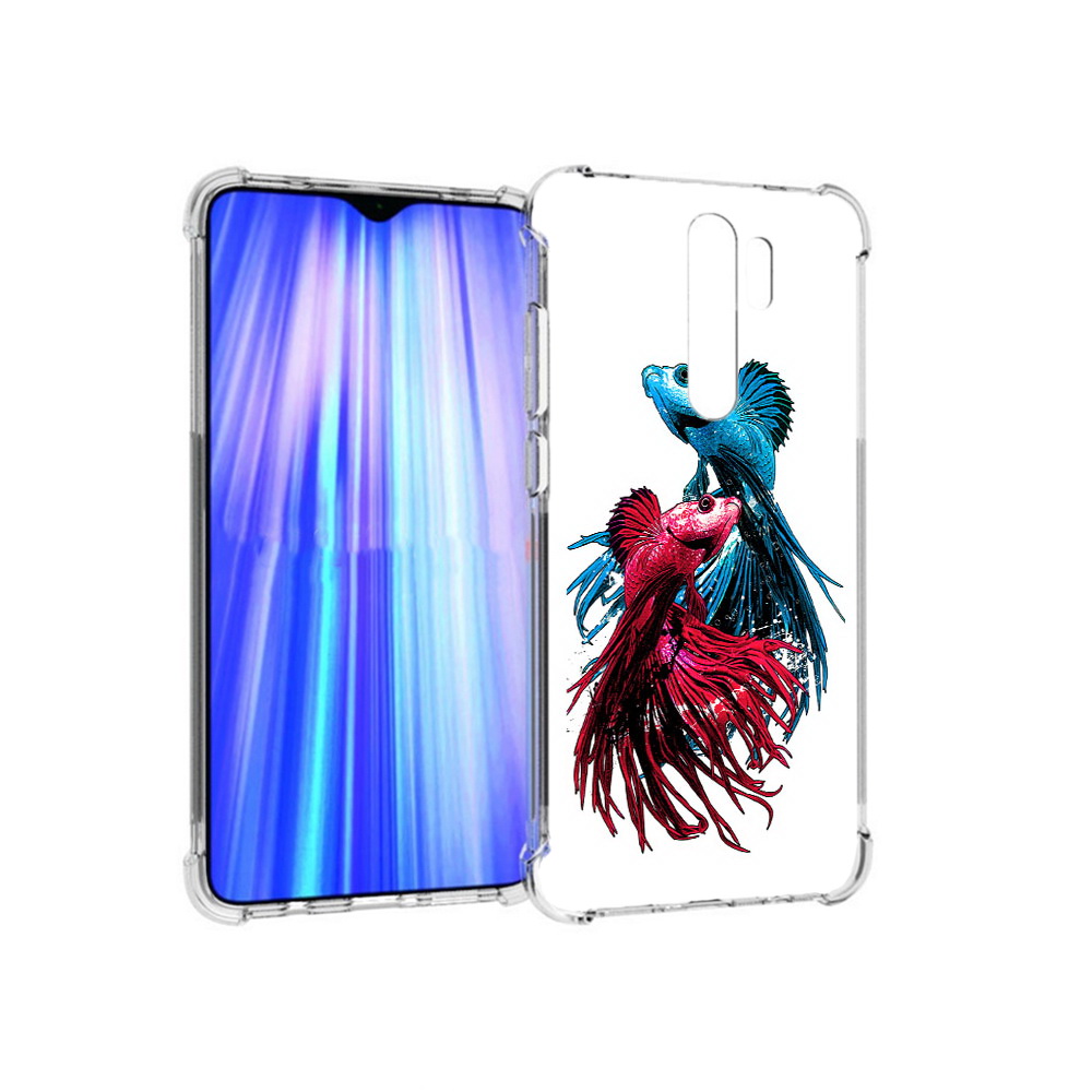 

Чехол MyPads Tocco для Xiaomi Redmi Note 8 Pro рыбы петушки (PT135544.276.592), Прозрачный, Tocco