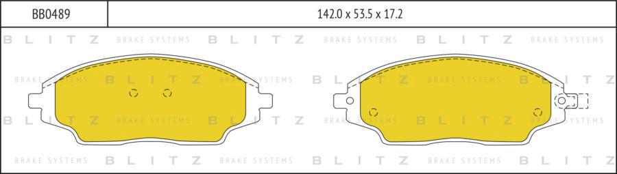 

BLITZ BB0489 Колодки тормозные дисковые передние