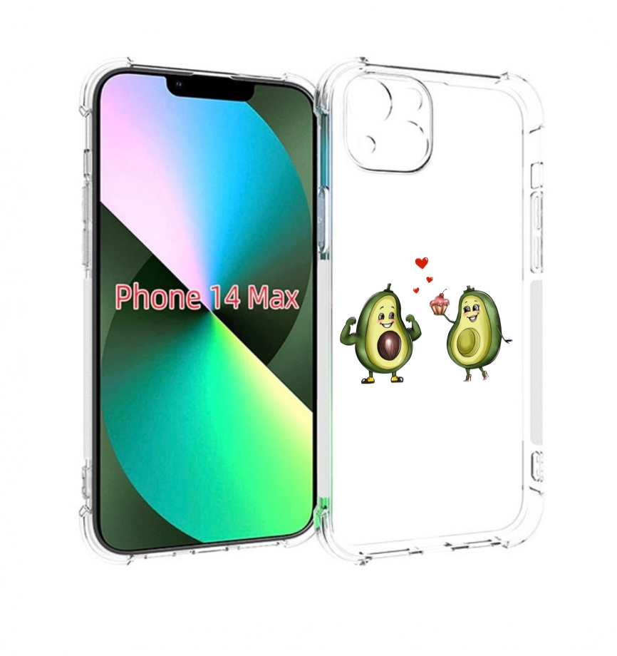 

Чехол MyPads влюбленные-авокадо для iPhone 14 Plus (6.7), Прозрачный, Tocco