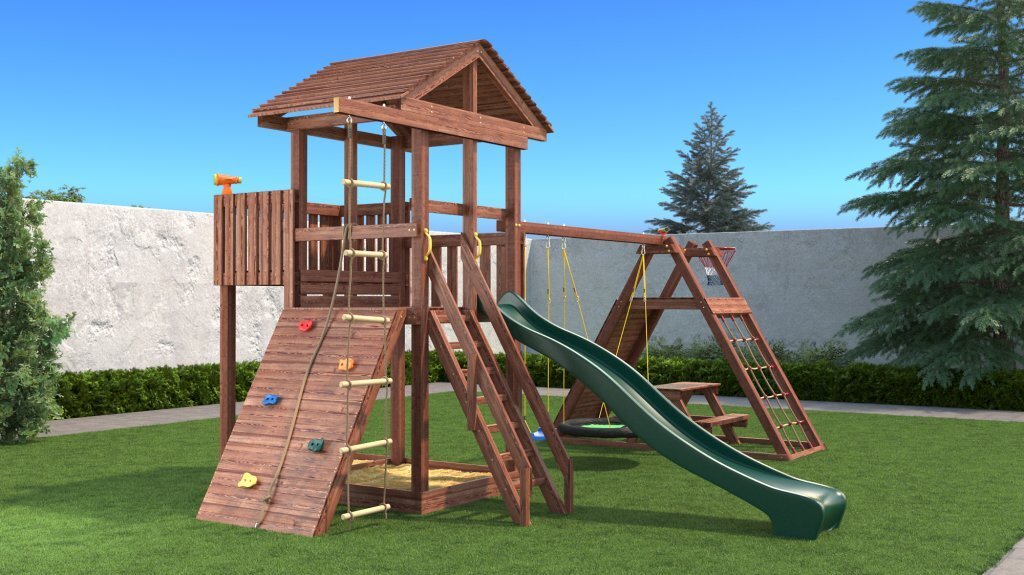 

Детская деревянная игровая площадка CustWood Family F10, Family F10