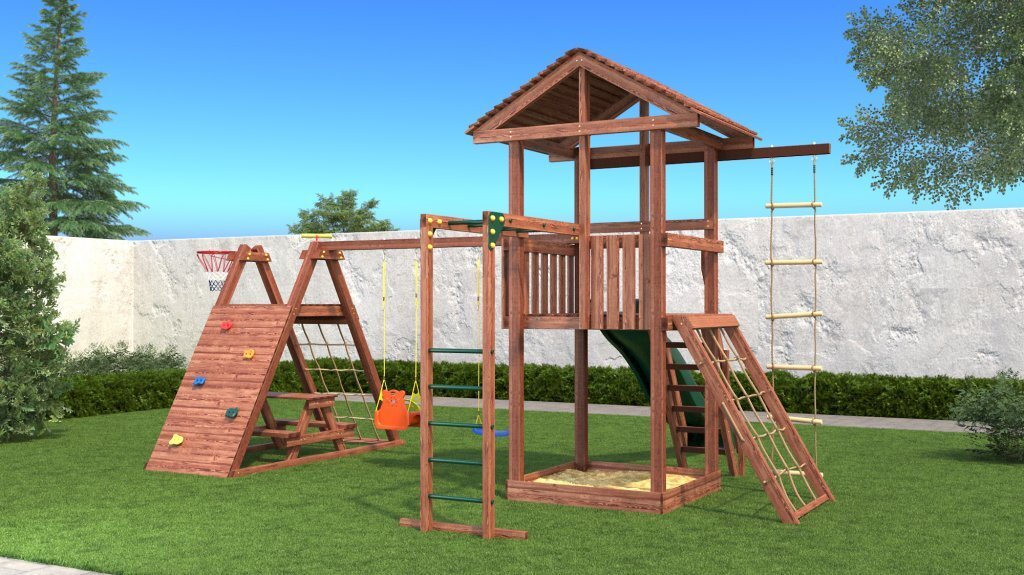 

Детская деревянная игровая площадка CustWood Family F11, Family F11