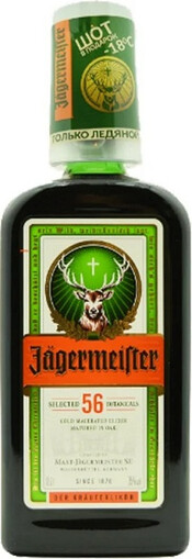 Ликер Jagermeister + стеклянная стопка 35% 0,7 л