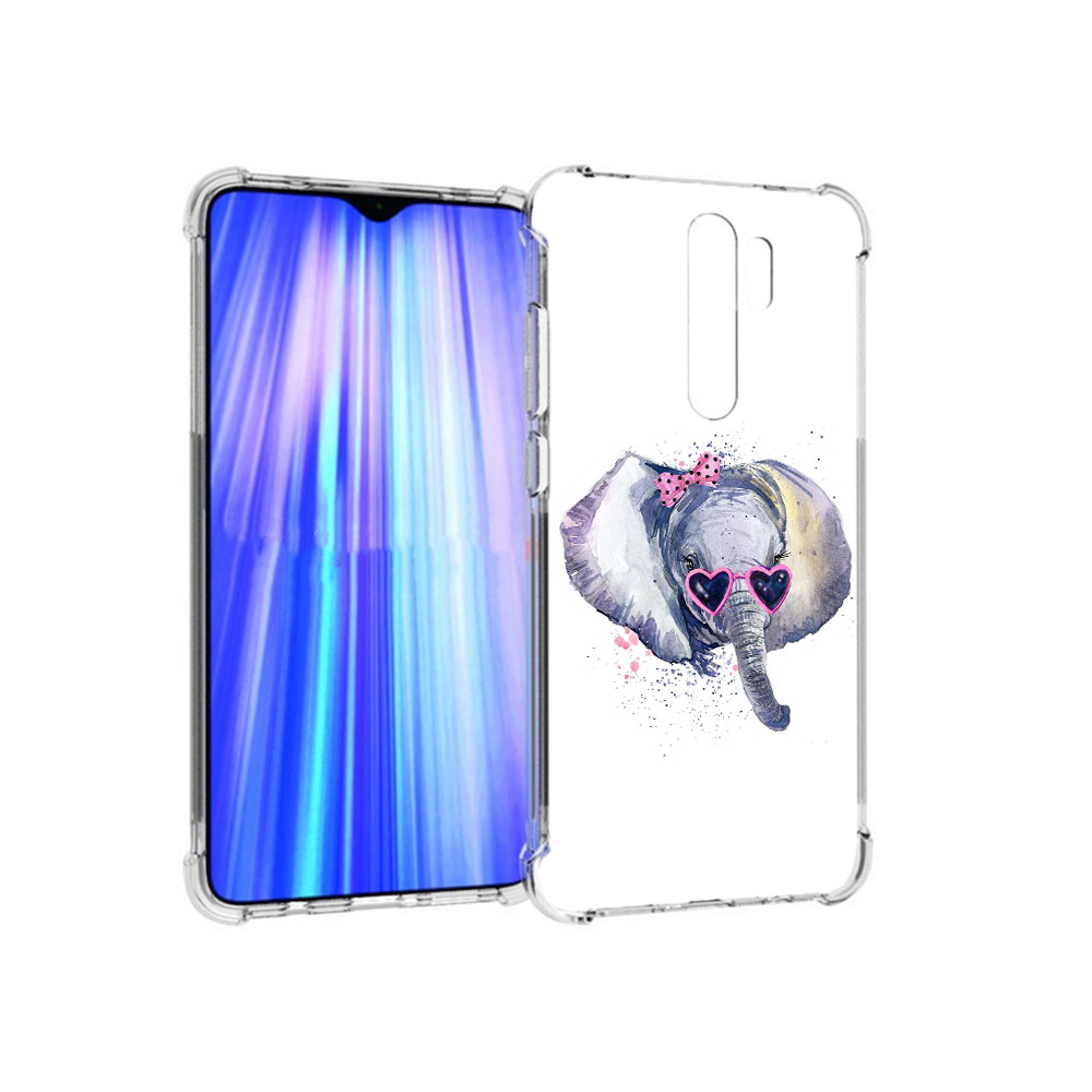 

Чехол MyPads Tocco для Xiaomi Redmi Note 8 Pro слоник в очках (PT135544.276.608), Прозрачный, Tocco