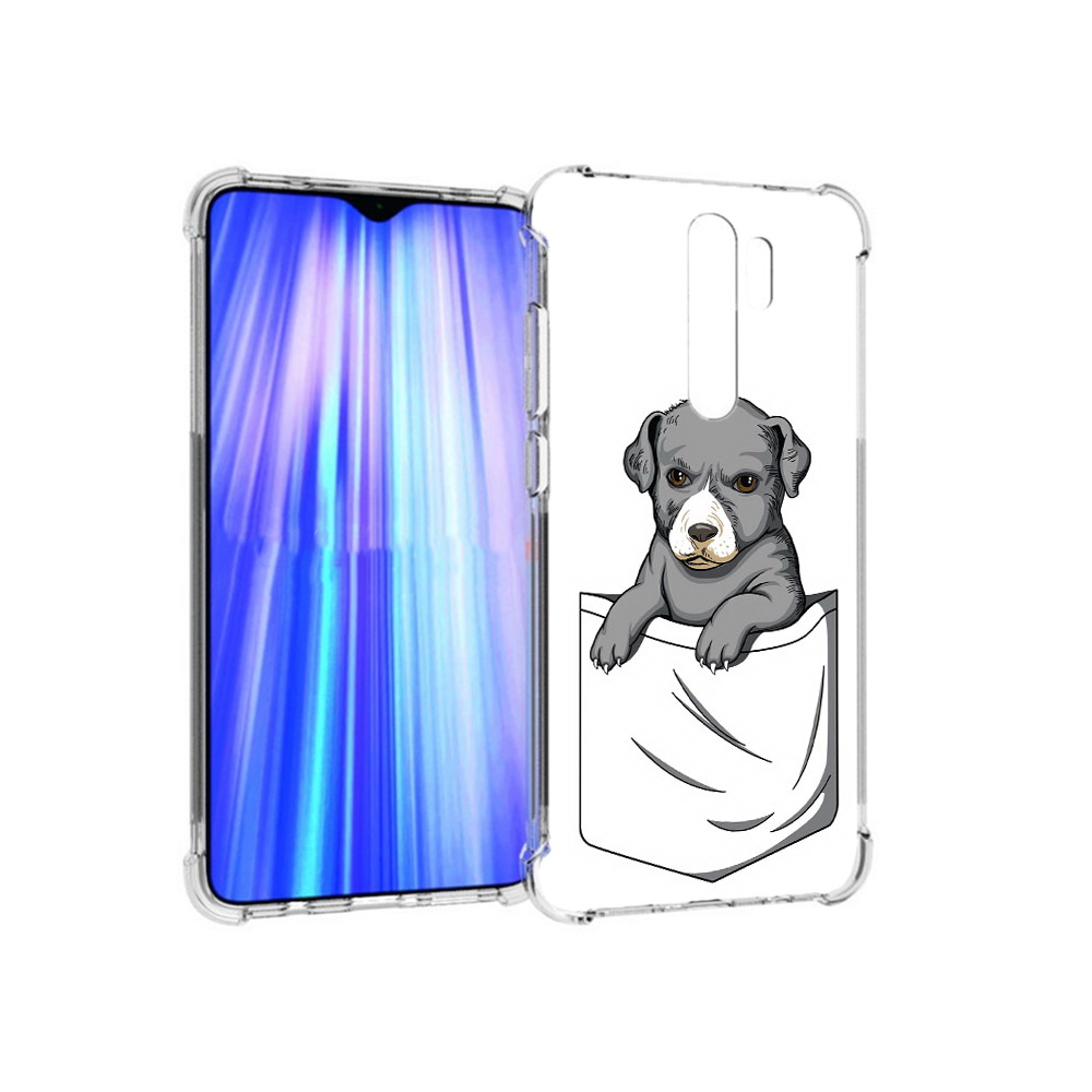 

Чехол MyPads Tocco для Xiaomi Redmi Note 8 Pro собачка в кармане (PT135544.276.611), Прозрачный, Tocco
