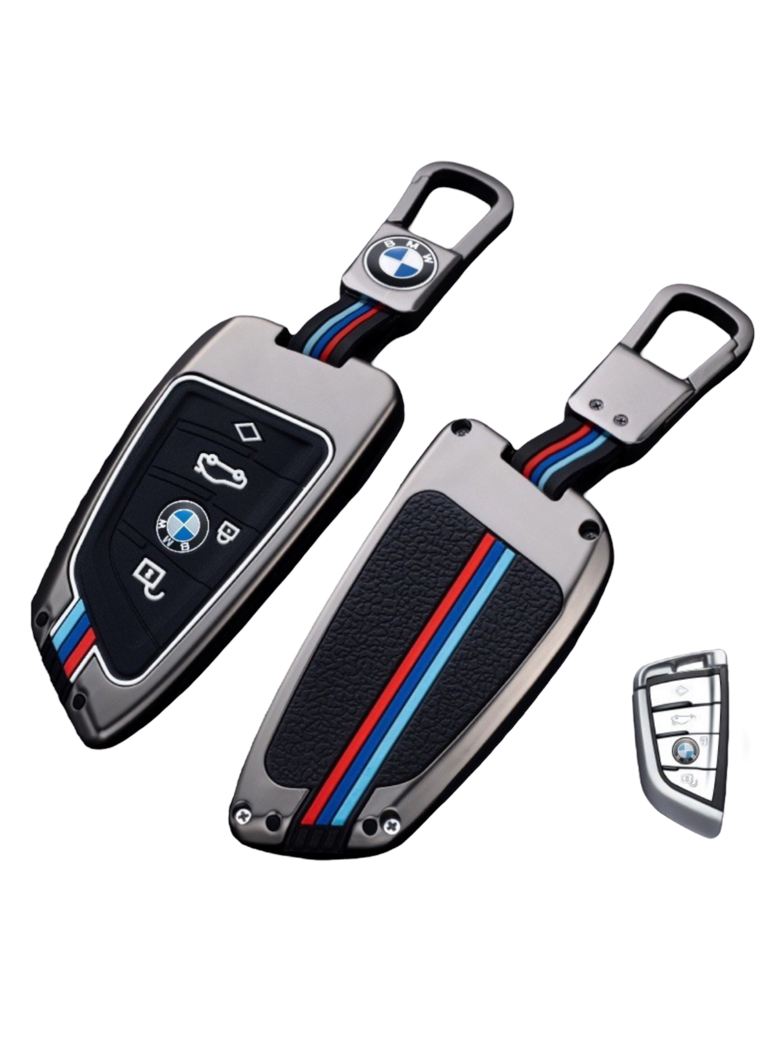 Чехол для ключа T-Carbon цинковый сплав forBMWbrown2 BMW БМВ черный титан