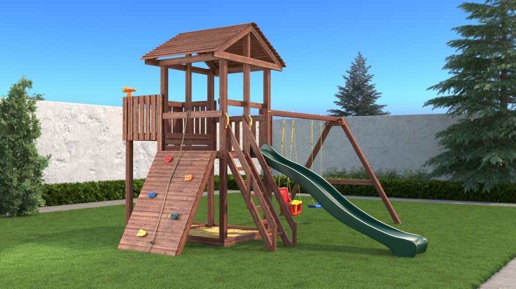 

Детская деревянная игровая площадка CustWood Family F7, Family F7