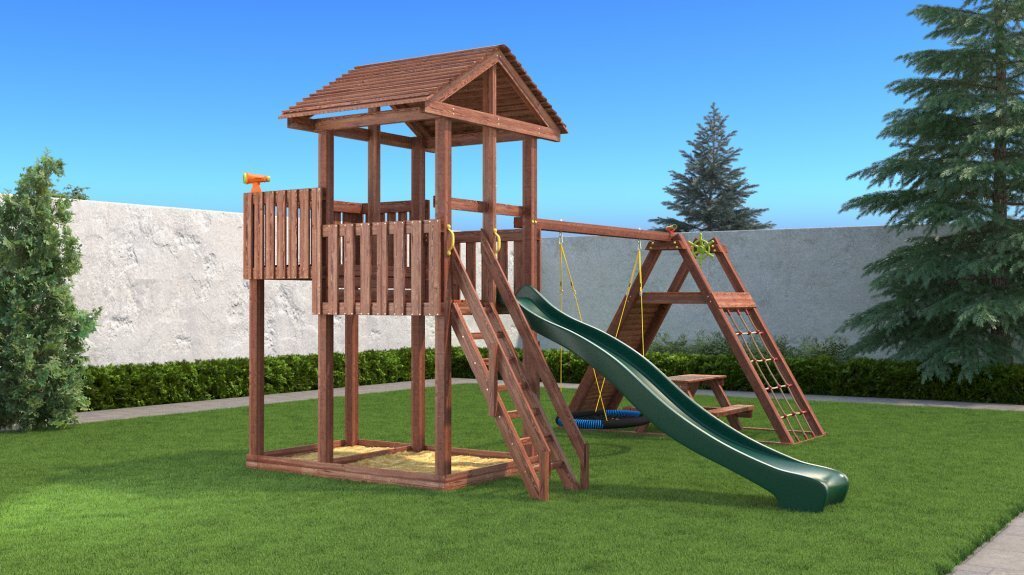 

Детская деревянная игровая площадка CustWood Family F8, Family F8