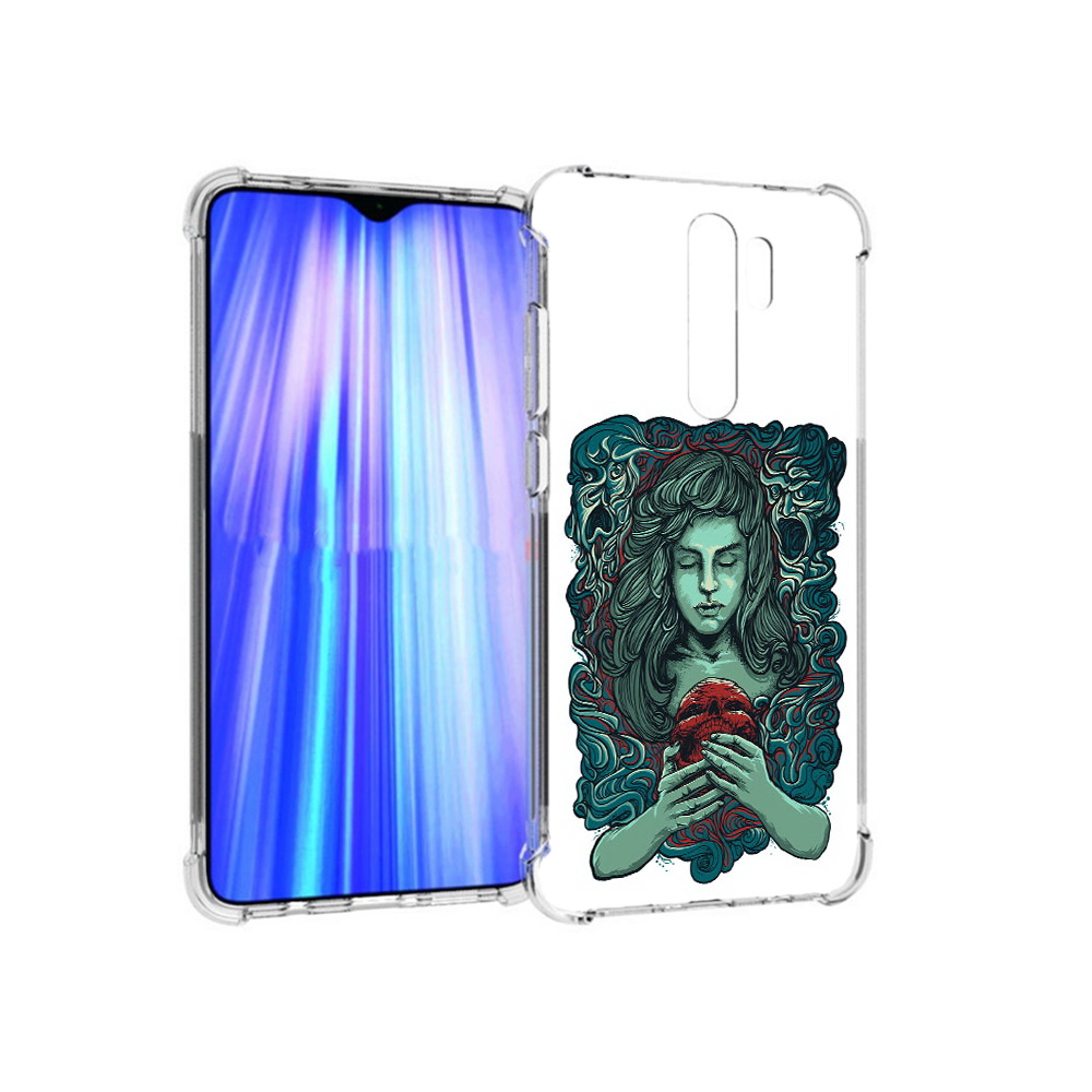

Чехол MyPads Tocco для Xiaomi Redmi Note 8 Pro спящая девушка (PT135544.276.619), Прозрачный, Tocco