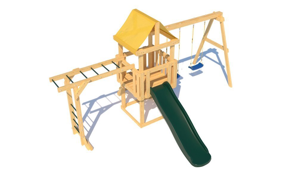 

Детская деревянная игровая площадка для улицы дачи CustWood Junior J3, J3