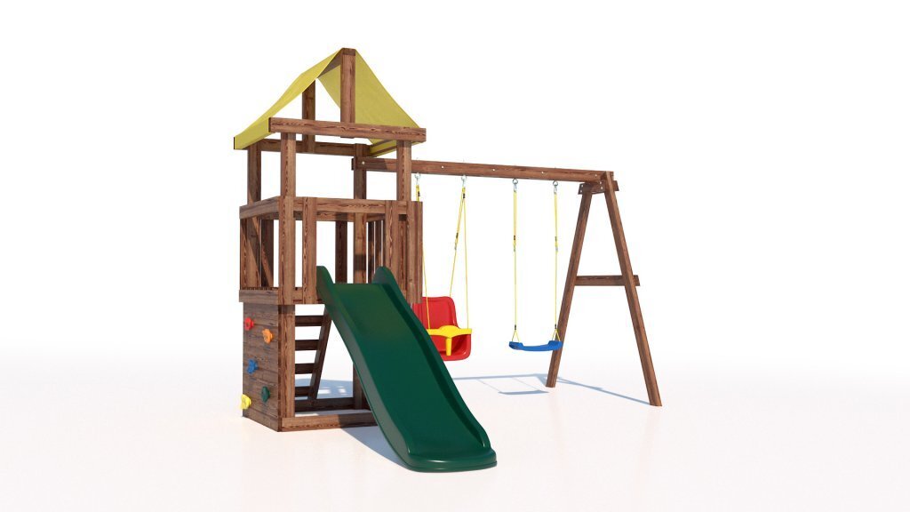 

Детская деревянная игровая площадка для улицы, дачи CustWood Junior JC2, Junior Color JC2