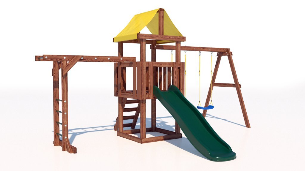 

Детская деревянная игровая площадка для улицы дачи CustWood Junior JC3, JC3