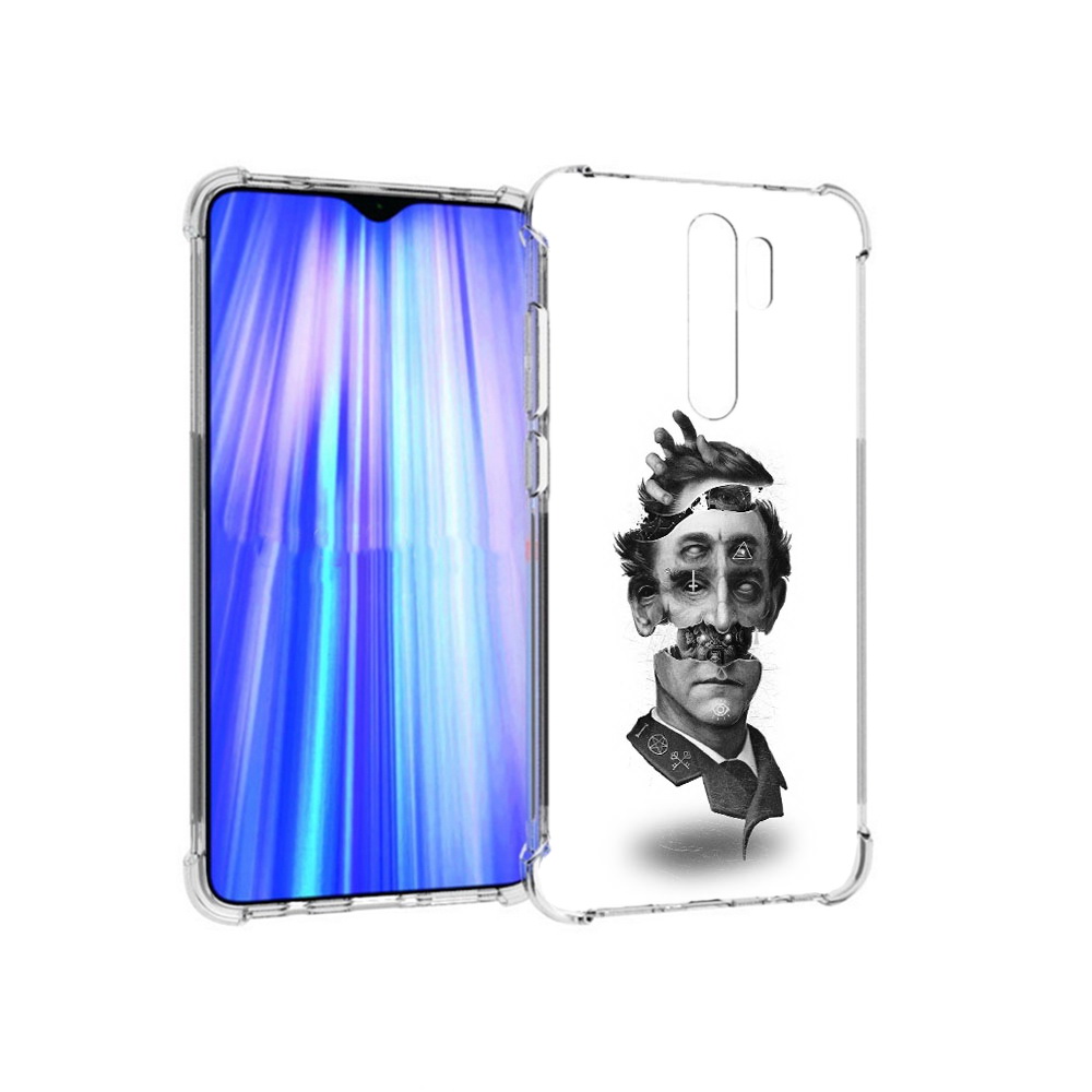 

Чехол MyPads Tocco для Xiaomi Redmi Note 8 Pro страшное лицо абстракция (PT135544.276.628), Прозрачный, Tocco