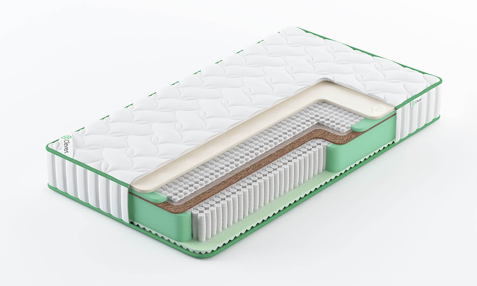 

Матрас Clever HybridTouch Hard S1000 65x145, Белый, HybridTouch Hard S1000