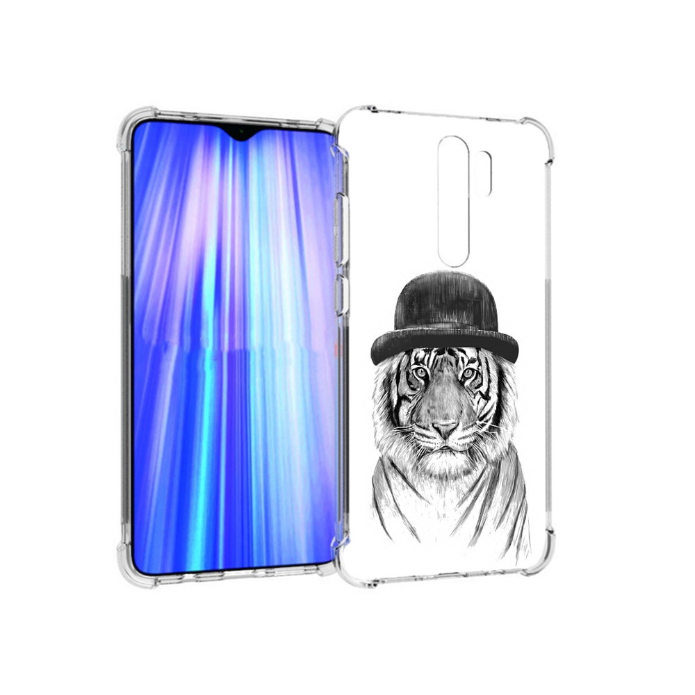 

Чехол MyPads Tocco для Xiaomi Redmi Note 8 Pro тигр британец (PT135544.276.641), Прозрачный, Tocco