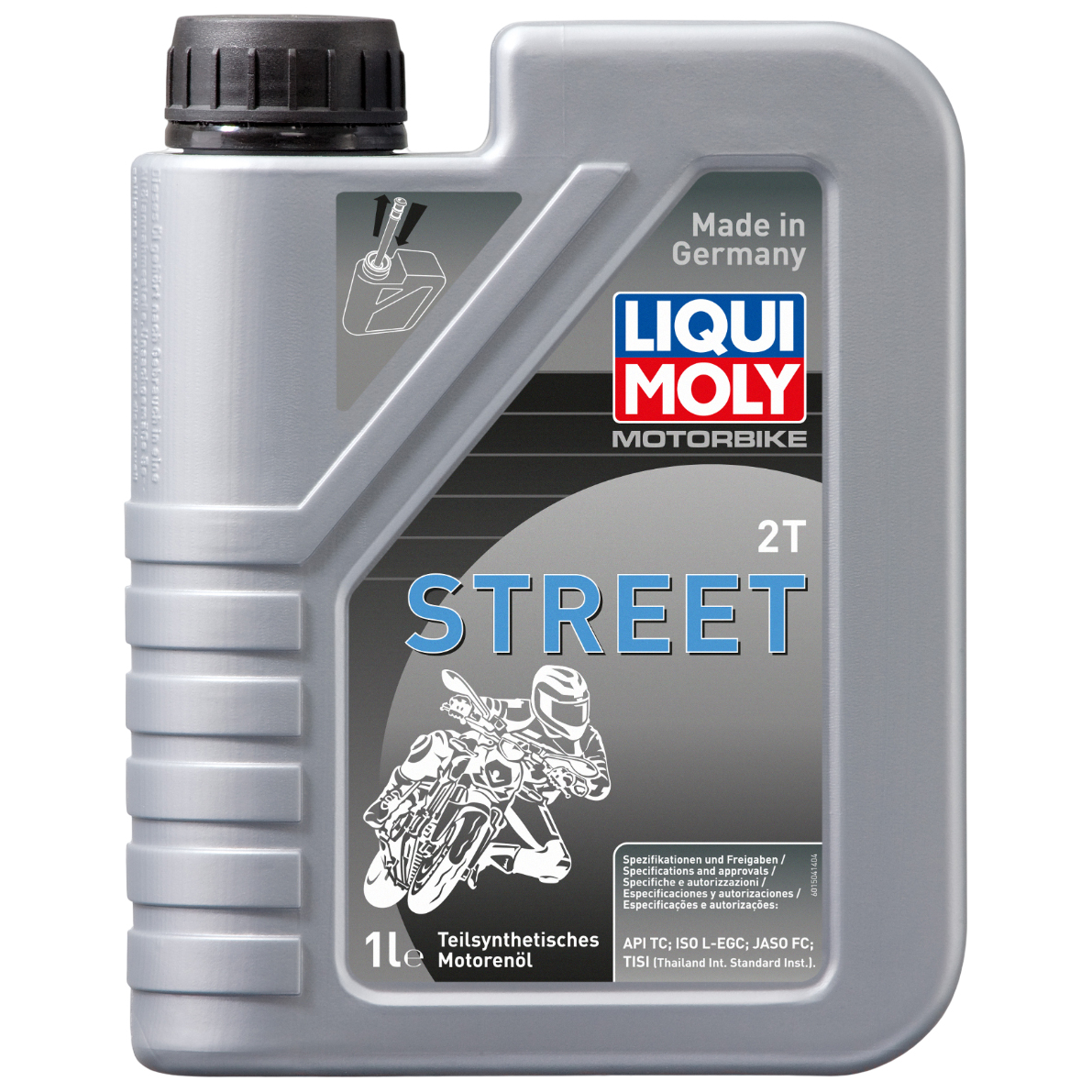 фото Масло моторное motorbike 2t street (полусинтетическое) 1l liqui moly