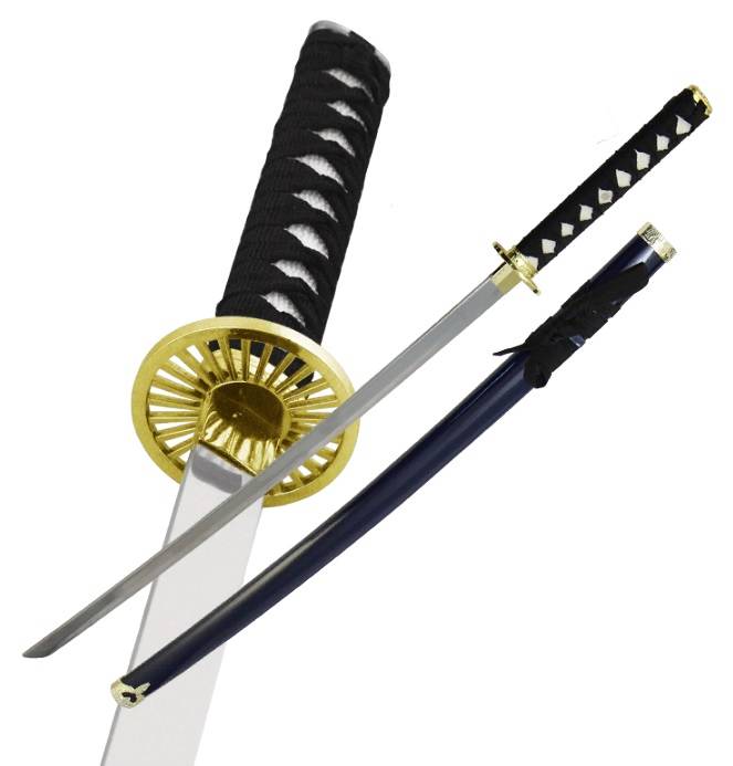 

Самурайский меч катана синяя gold, Серебристый, d025D-50044-KA-gold