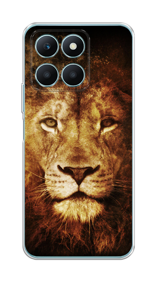 

Чехол на Honor X6A "Лев", Черный;коричневый;желтый, 6122050-1