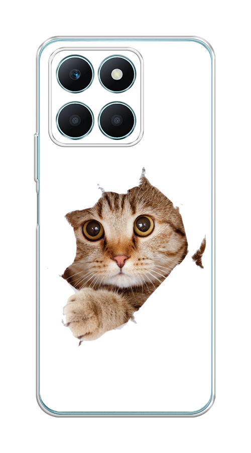 

Чехол на Honor X6A "Кот и бумага", Белый;коричневый, 6122050-1