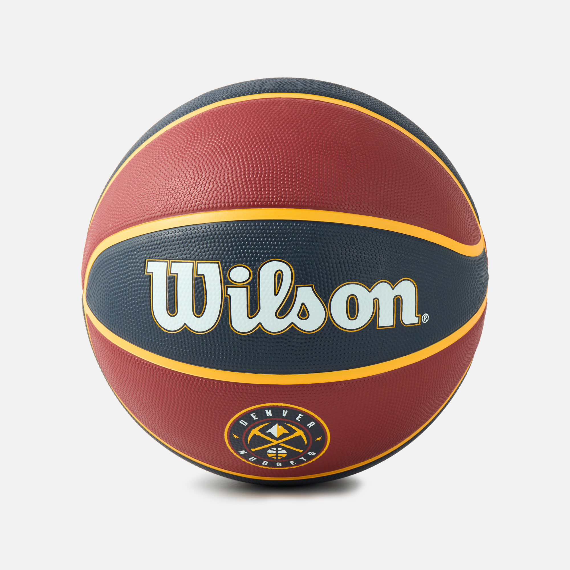 Мяч баскетбольный Wilson NBA Team Tribute Denver Nuggets размер 7 коричнево-синий 4800₽