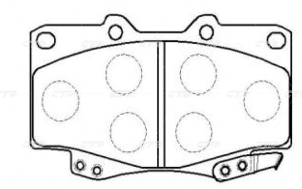 

Тормозные колодки Ctr передние дисковые GK1109