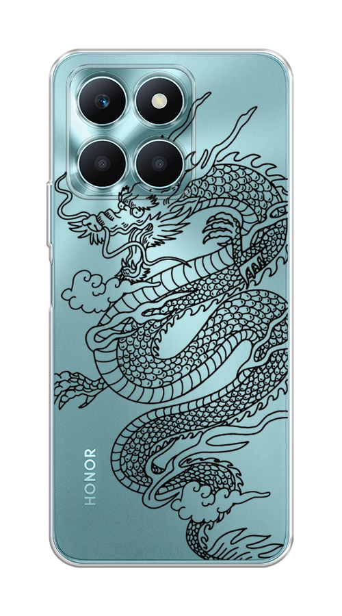 

Чехол на Honor X6A "Большой китайский дракон", Черный;серый, 6122050-1