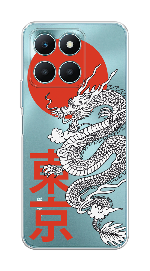 

Чехол на Honor X6A "Китайский дракон", Черный;красный;белый, 6122050-1