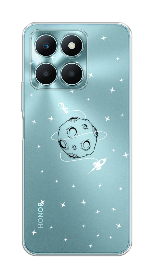 

Чехол на Honor X6A "Полет вокруг луны", Белый;серый;черный, 6122050-1
