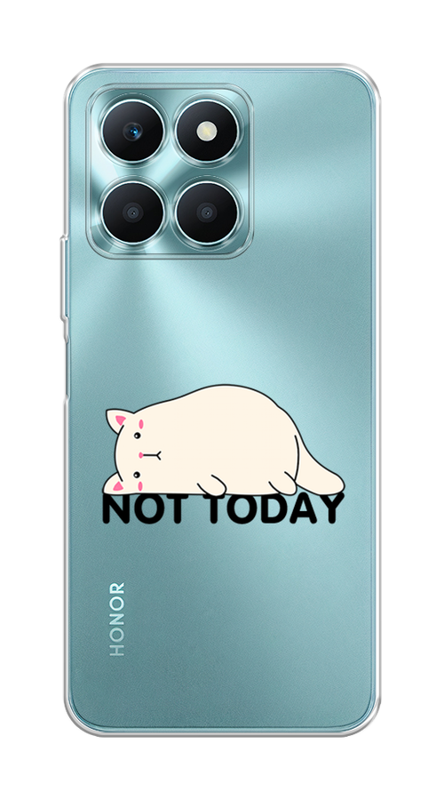 Чехол на Honor X6A "Cat not today" 6122050-1 белый,  розовый,  черный