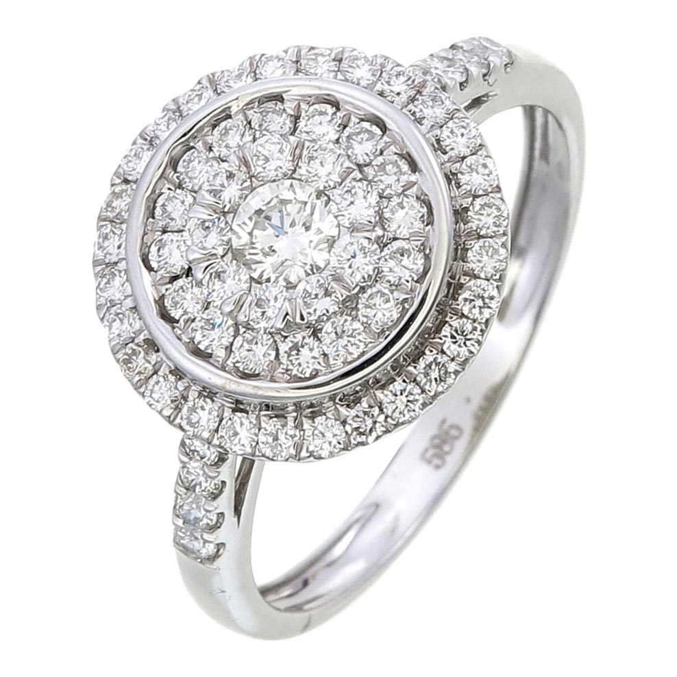 Кольцо из белого золота с бриллиантом р. 17,5 Sargon jewelry R1164-1001