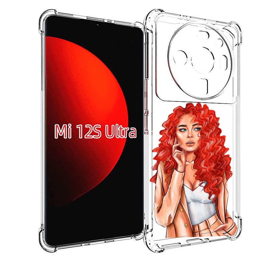 

Чехол MyPads девушка-с-яркими-волосами женский для Xiaomi 12S Ultra, Прозрачный, Tocco