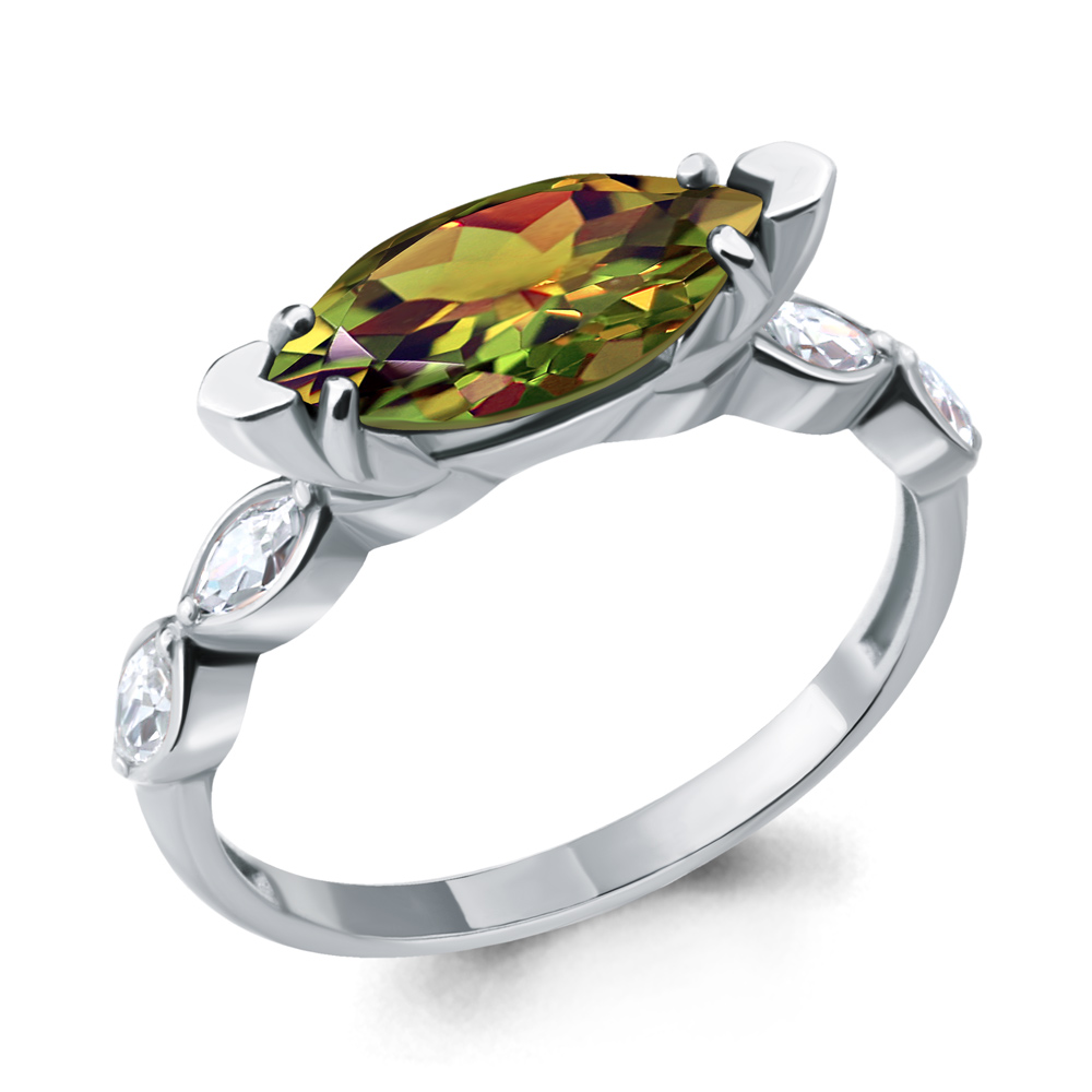 

Кольцо из серебра с султанитом р. 18 Aquamarine 6900919_925_р, 6900919_925_р