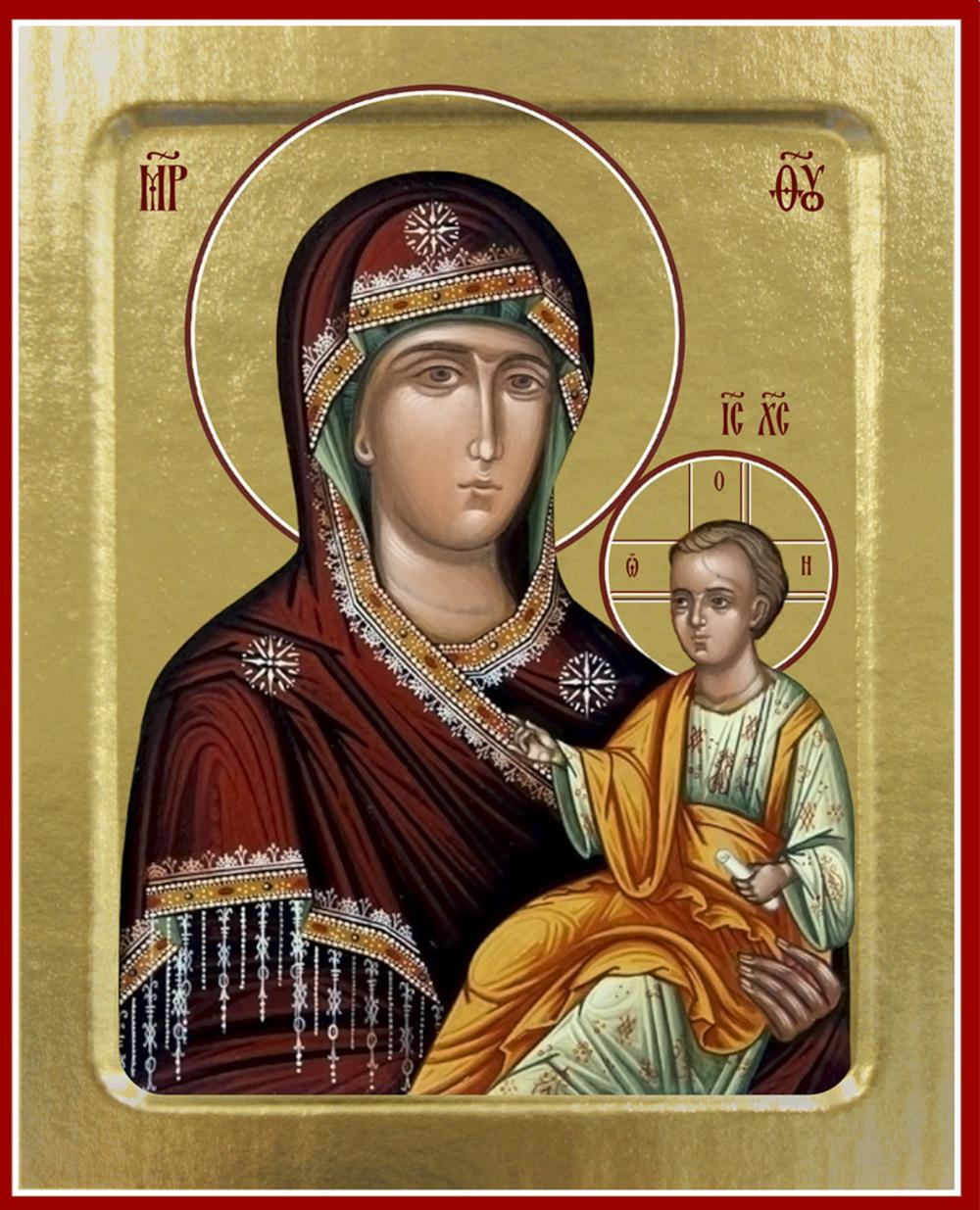 Икона Синопсисъ Пресвятой Богородицы, Попская на дереве 125 х 160