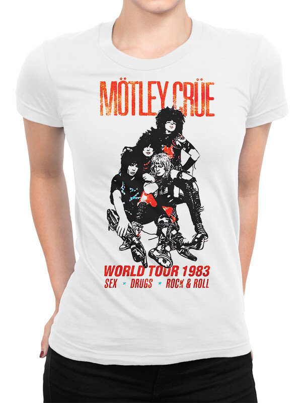 фото Футболка женская design heroes motley crue белая 2xl