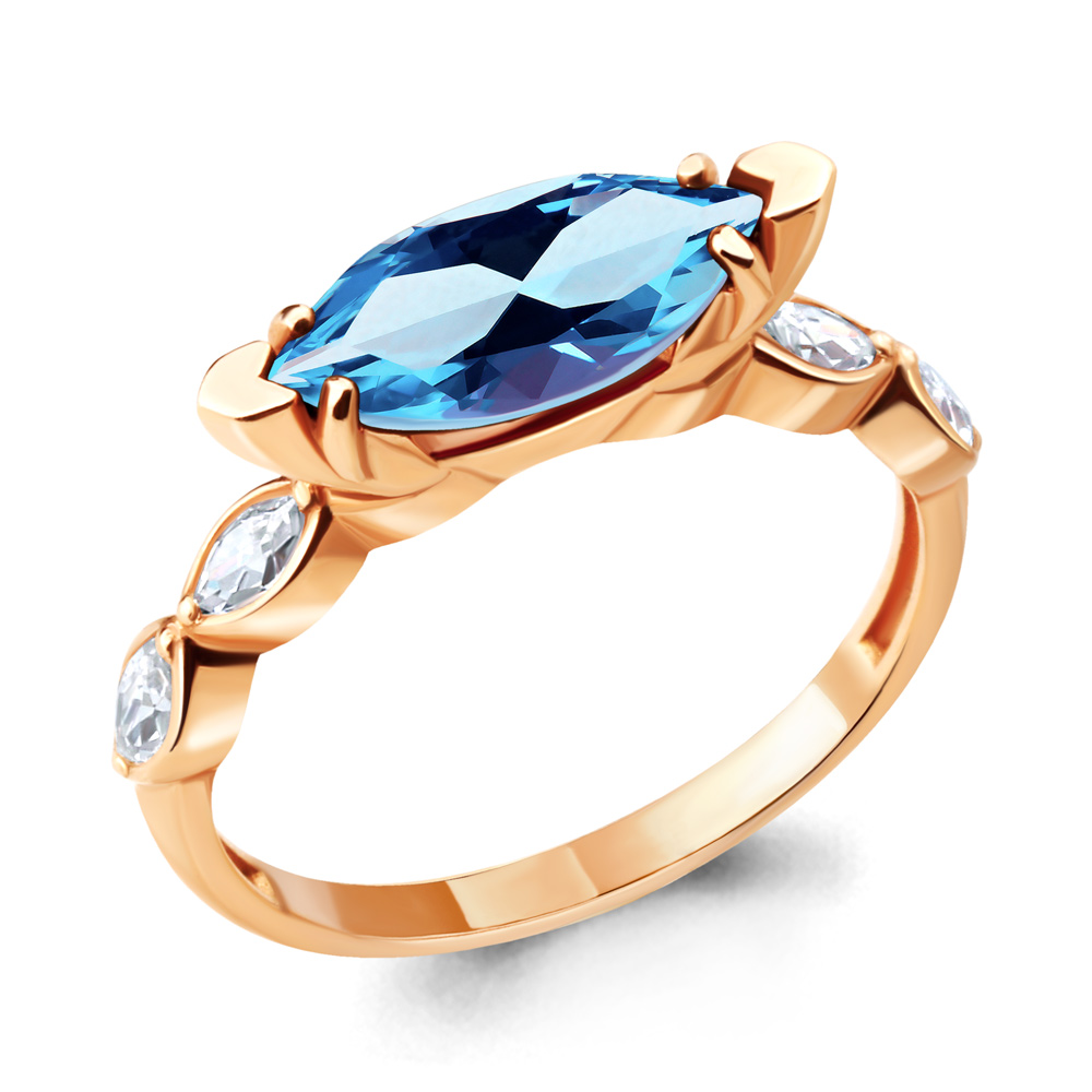 

Кольцо из серебра с топазом р. , Aquamarine 6900992_925_з, 6900992_925_з