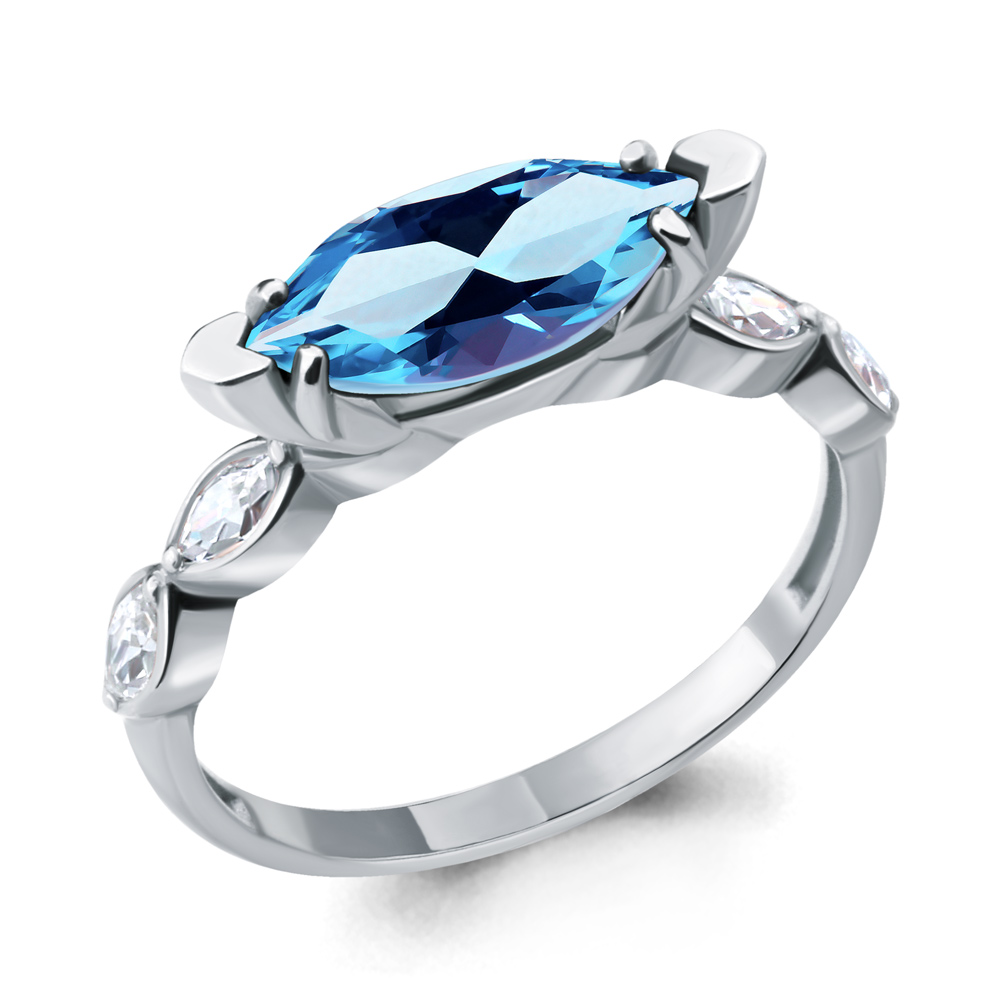 

Кольцо из серебра с топазом р. 16,5 Aquamarine 6900992_925_р, 6900992_925_р