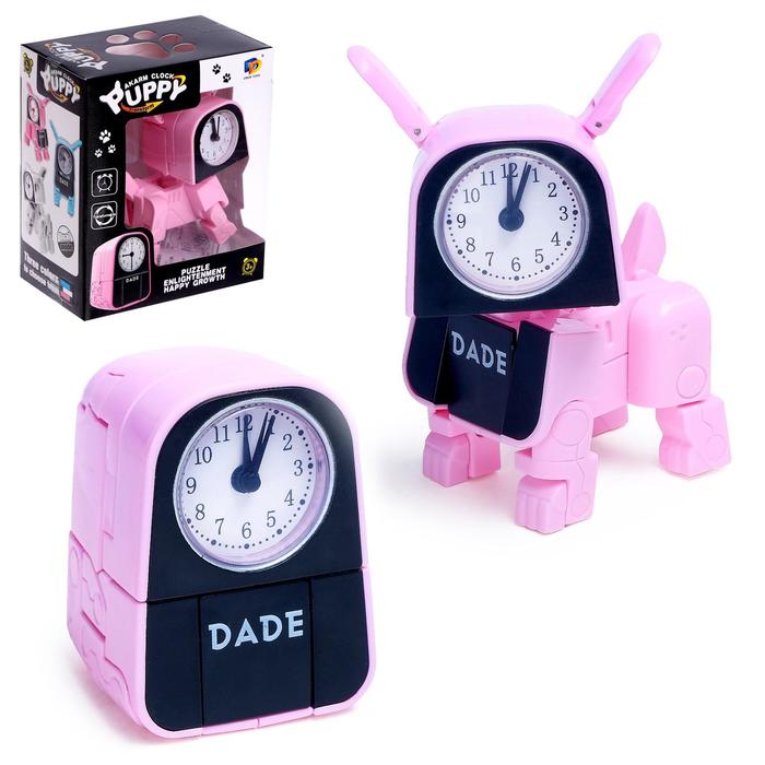 фото Dade toys щенок, трансформируется в будильник, от батареек, цвет розовый