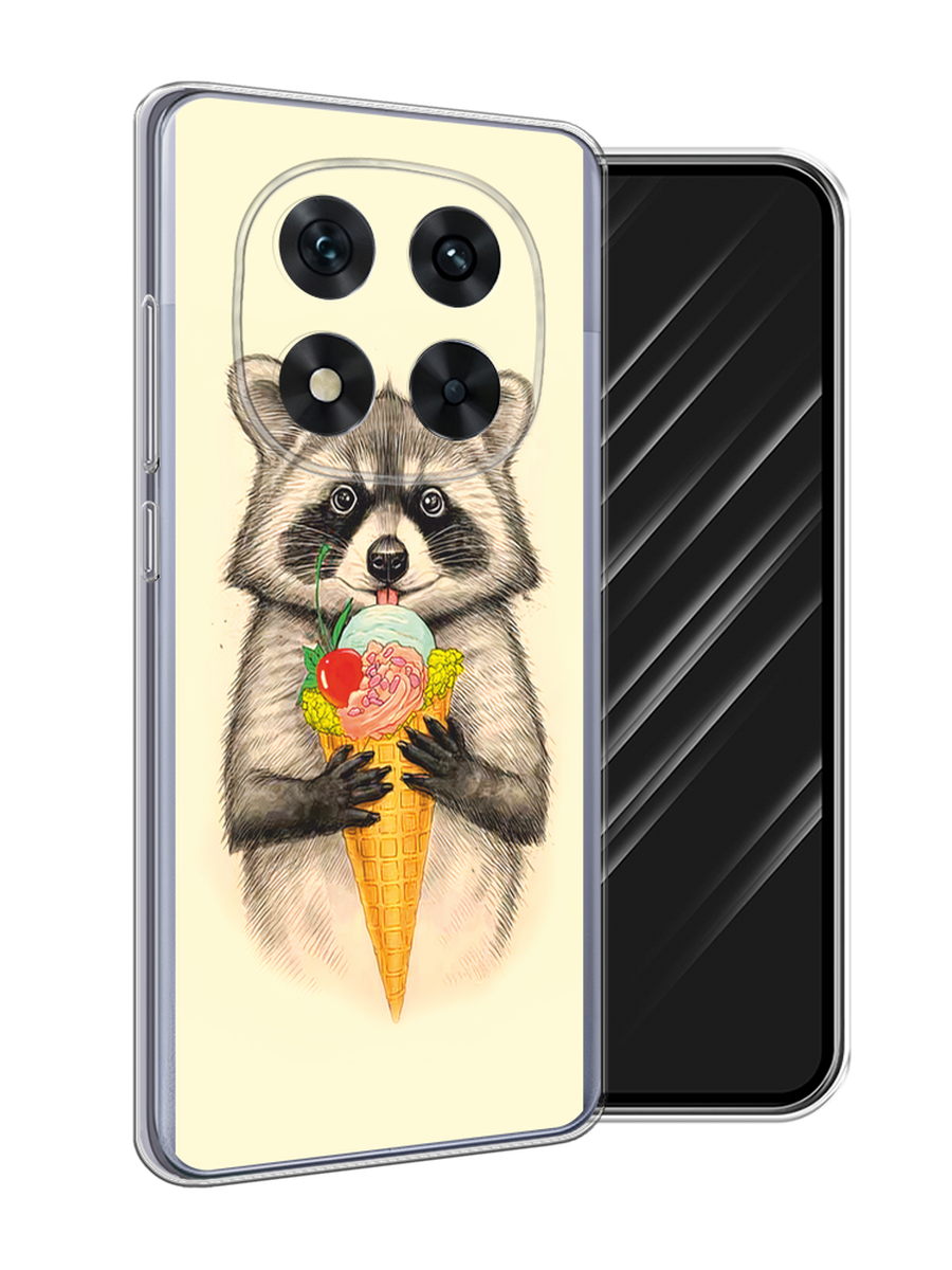 

Чехол Awog на Xiaomi Redmi Note 14 Pro 5G "Енот с мороженым", Бежевый;серый, 323950-1