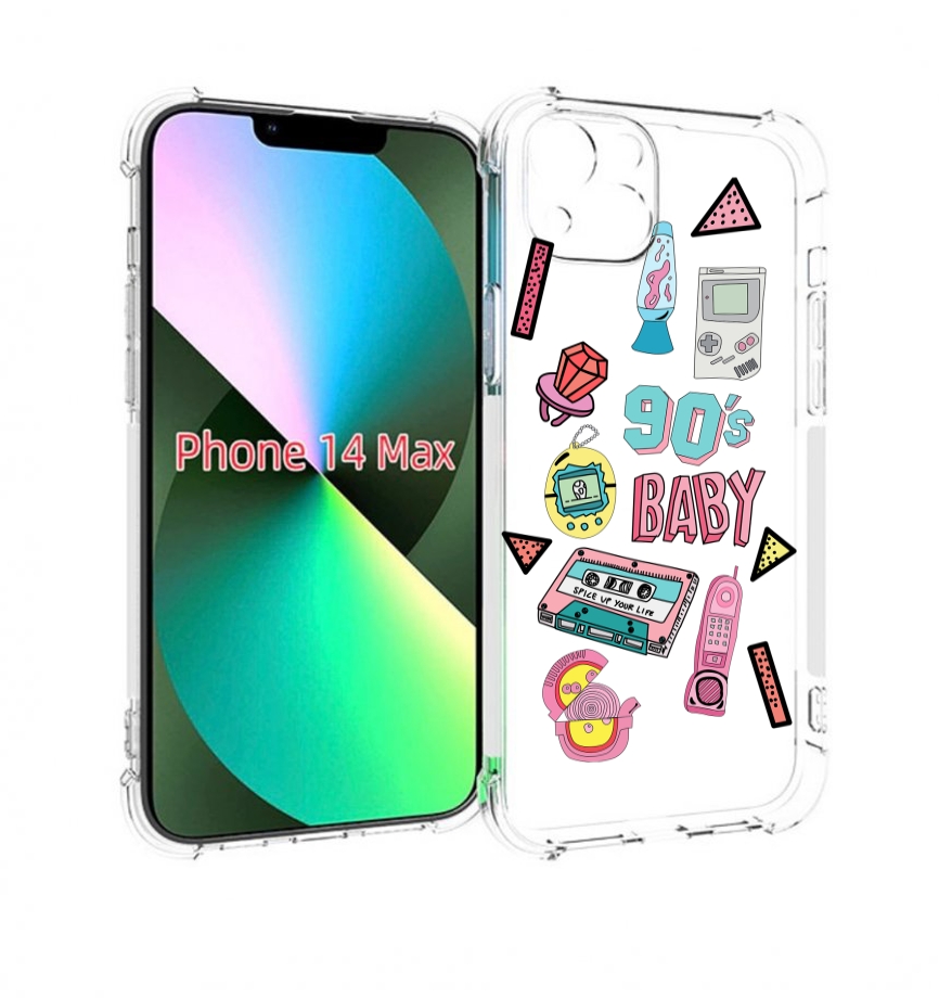 

Чехол MyPads гаджеты-90х для iPhone 14 Plus (6.7), Прозрачный, Tocco