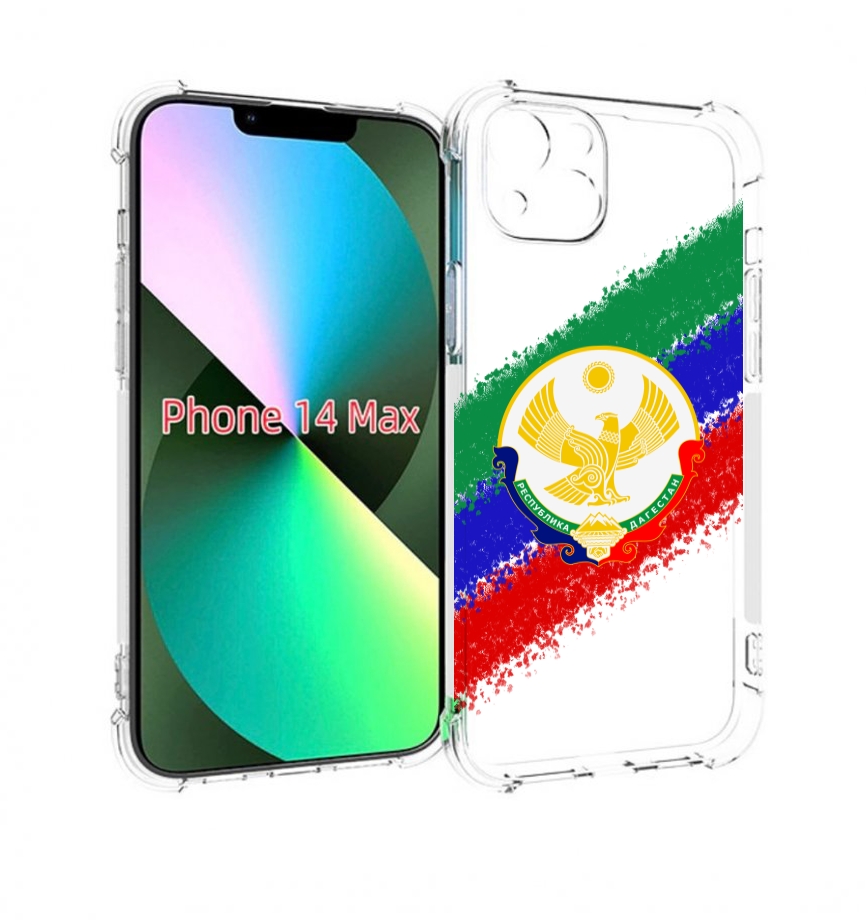 

Чехол MyPads герб флаг Дагестана для iPhone 14 Plus (6.7), Прозрачный, Tocco