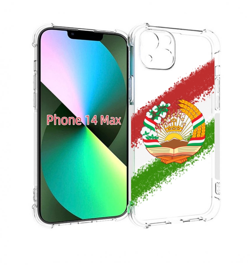 

Чехол MyPads герб флаг Таджикистана для iPhone 14 Plus (6.7), Прозрачный, Tocco