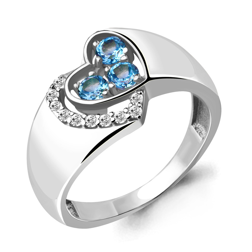 

Кольцо из серебра с топазом р. , Aquamarine 6901205А_925_р, 6901205А_925_р