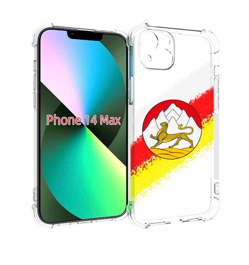 

Чехол MyPads герб флаг южная осетия для iPhone 14 Plus (6.7), Прозрачный, Tocco
