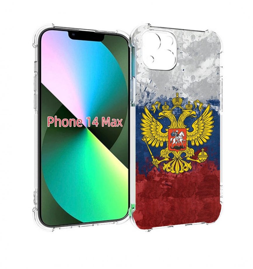 

Чехол MyPads герб-России для iPhone 14 Plus (6.7), Прозрачный, Tocco